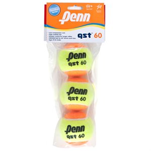 Balles de tennis en feutre Penn QST 60 juniors 9 et 10 ans